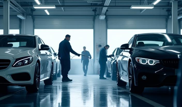 Atelier d’Atelier Propre Auto montrant l’équipe au travail